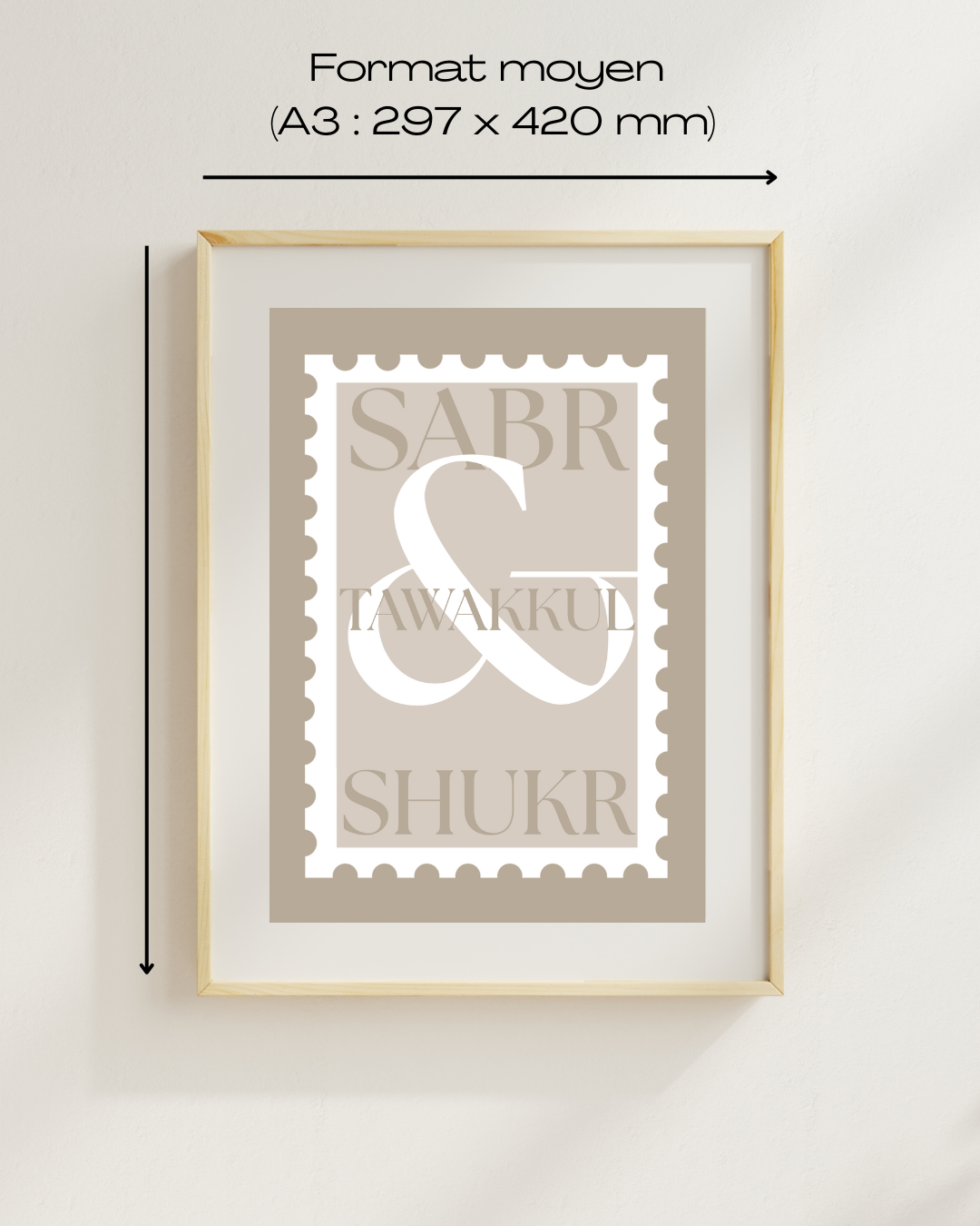 Tableau "Sabr, Tawakkul & Shukr"