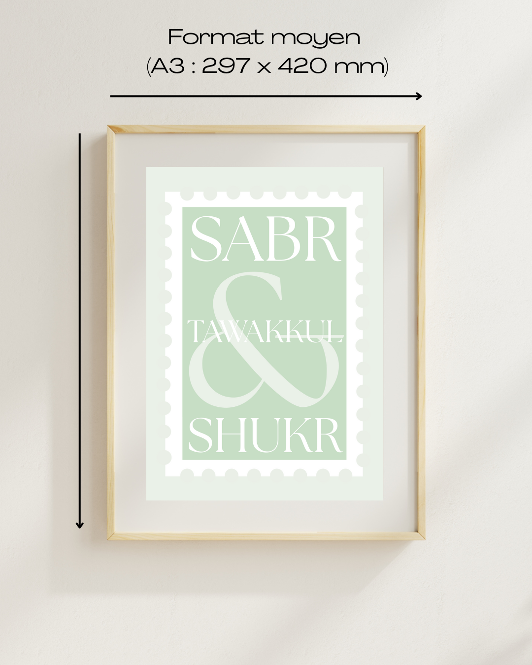 Tableau "Sabr, Tawakkul & Shukr"