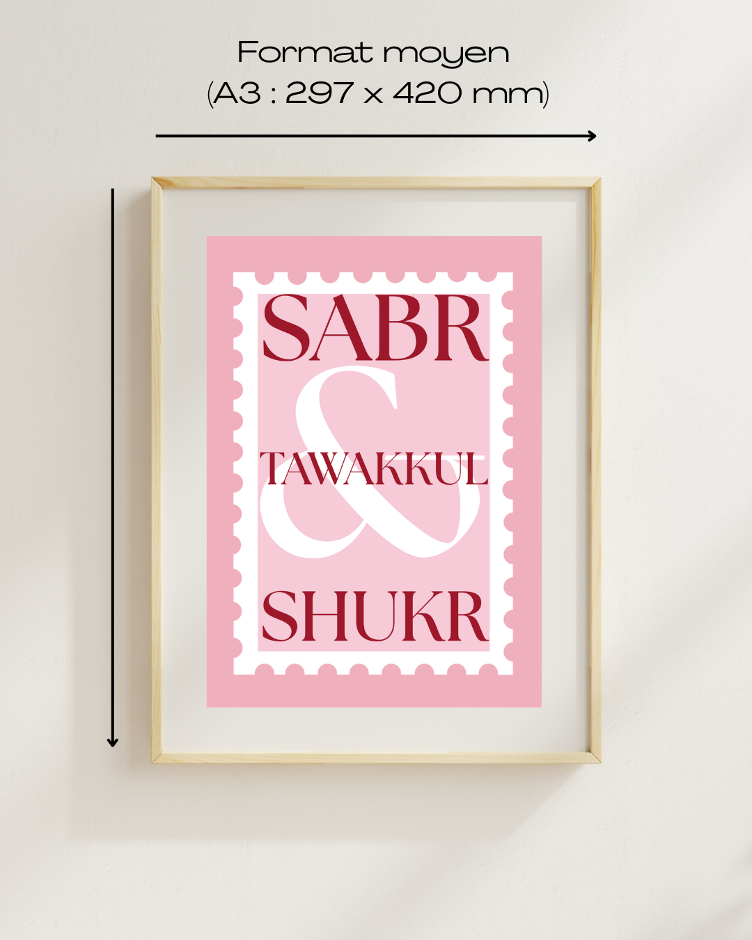 Tableau "Sabr, Tawakkul & Shukr"