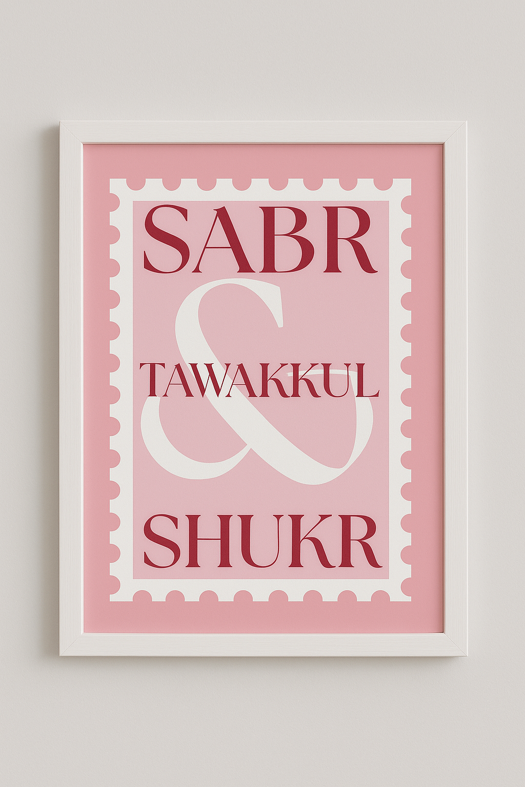 Tableau "Sabr, Tawakkul & Shukr"