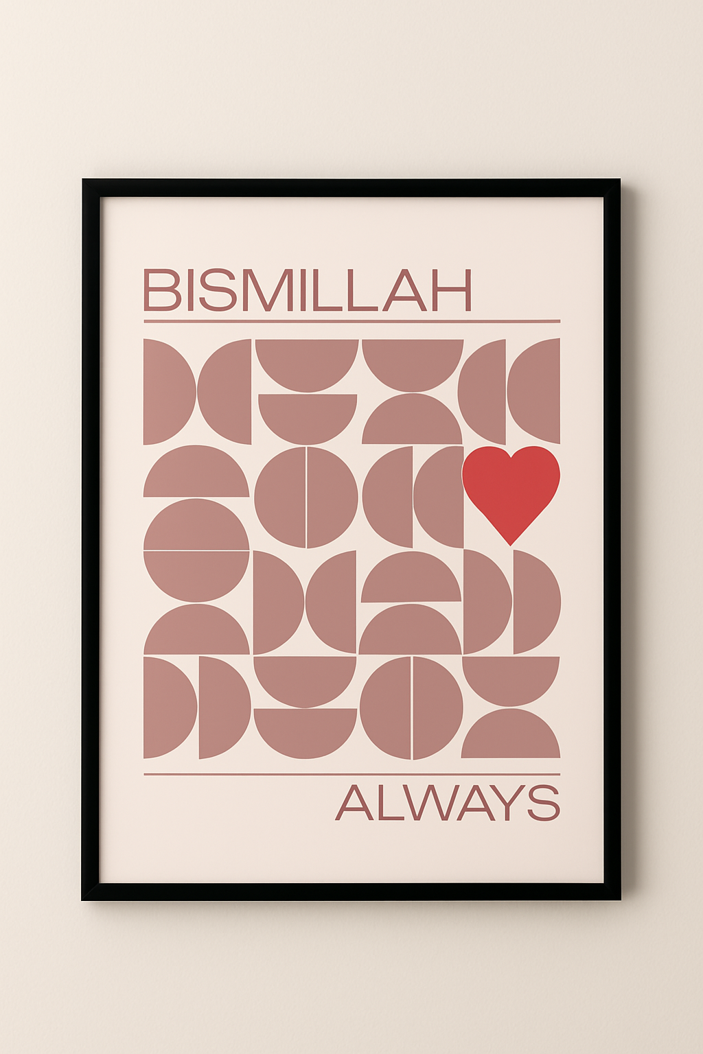 Tableau "bismillah always"