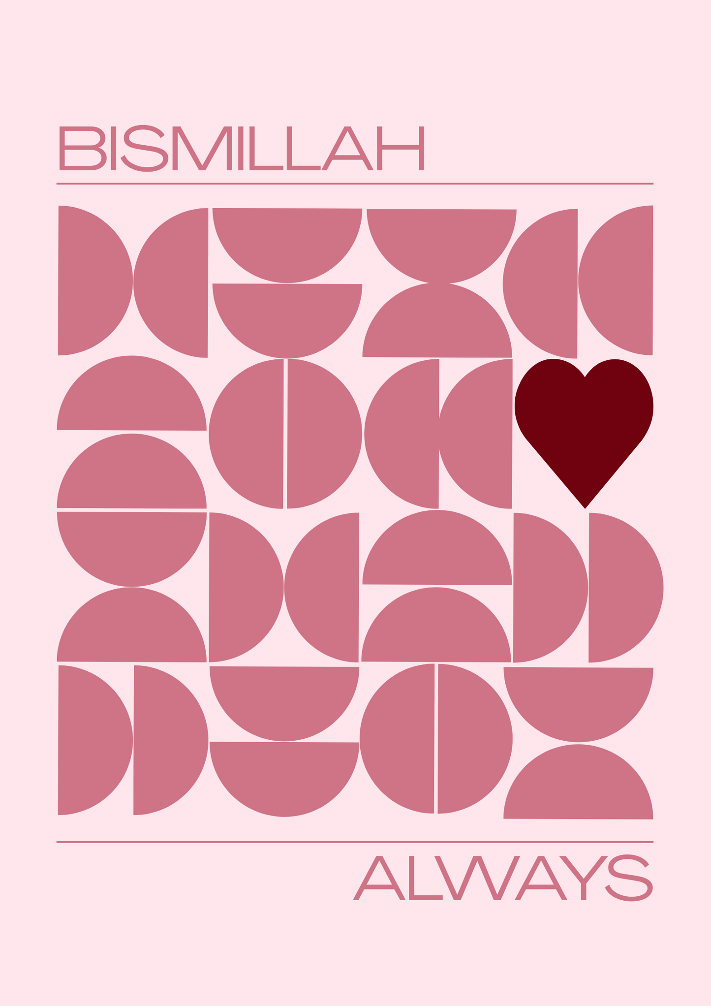 Tableau "bismillah always"