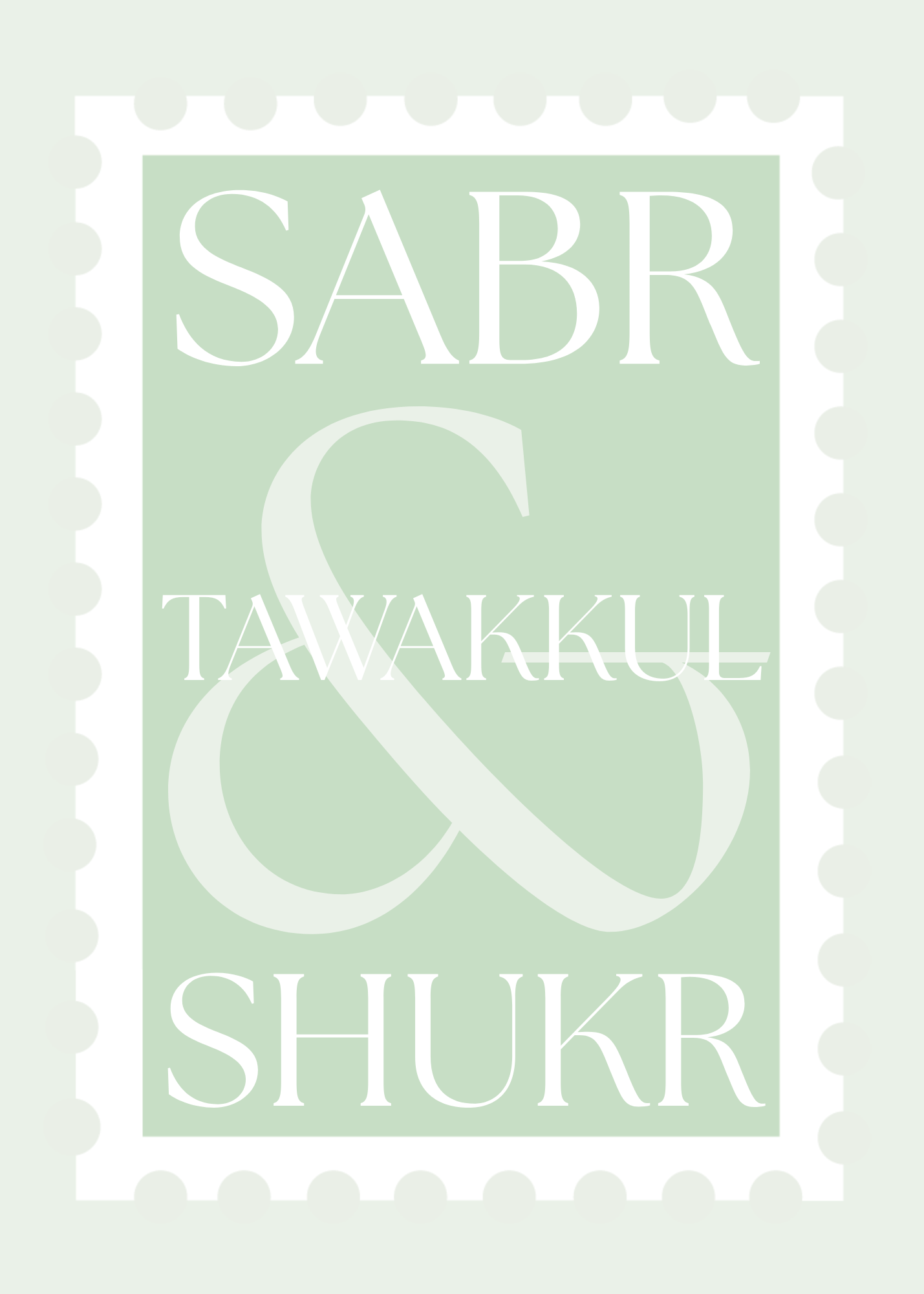 Tableau "Sabr, Tawakkul & Shukr"