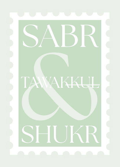 Tableau "Sabr, Tawakkul & Shukr"