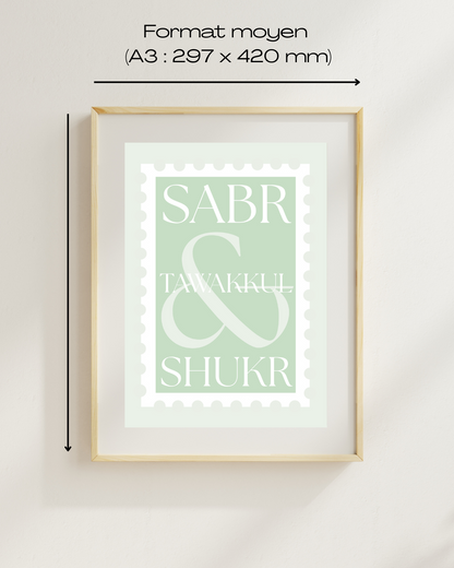 Tableau "Sabr, Tawakkul & Shukr"