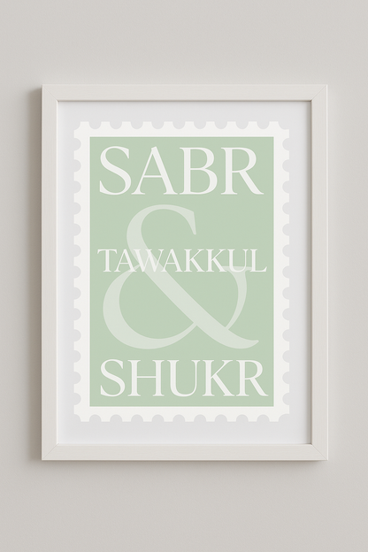 Tableau "Sabr, Tawakkul & Shukr"
